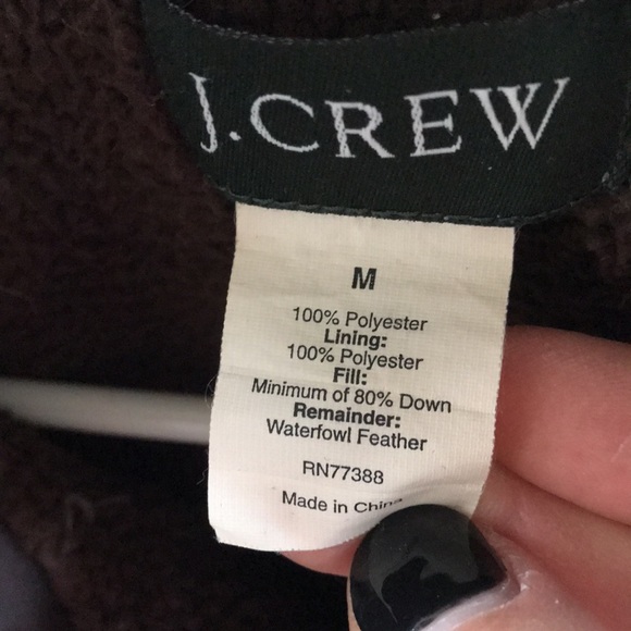 J. Crew brown down puffer vest - Picture 5 of 8
